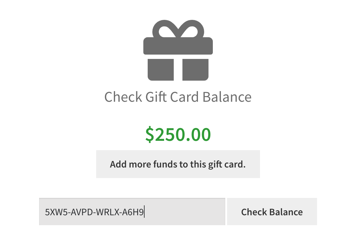 WooCommerce Gift Cards - Screenshot