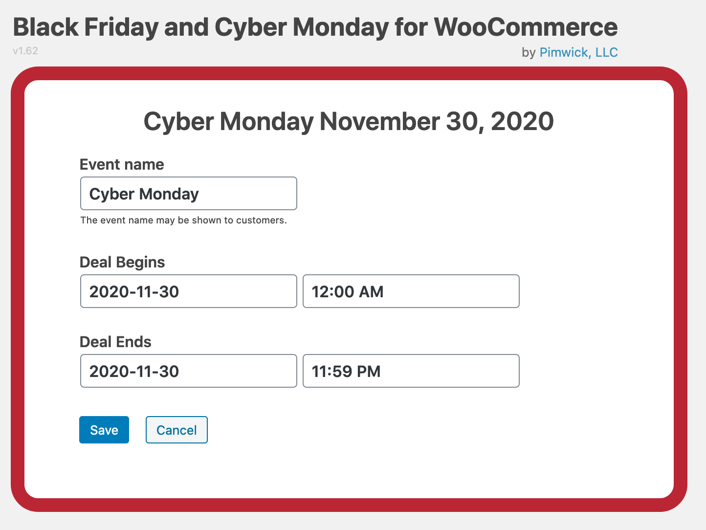 Ofertas de Black Friday e Cyber Monday da PW - Captura de tela