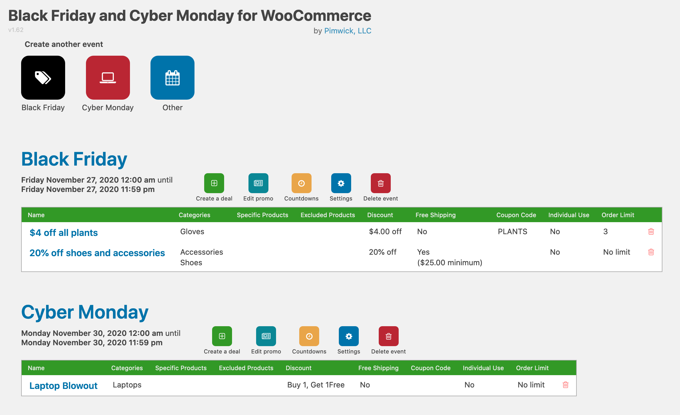Ofertas de Black Friday e Cyber Monday da PW - Captura de tela