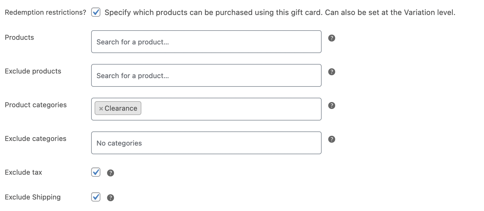 WooCommerce Gift Cards - Screenshot