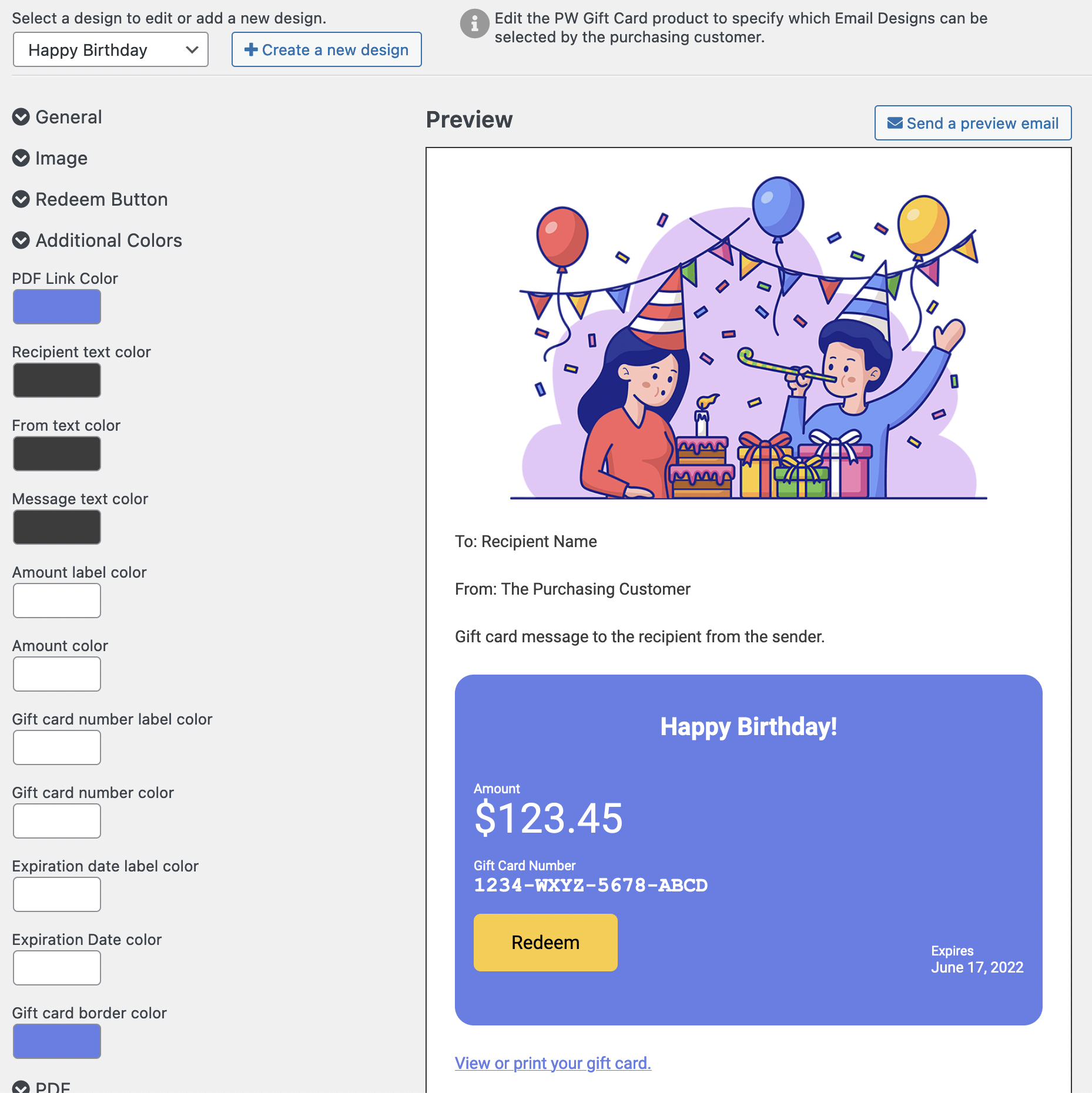 WooCommerce Gift Cards - Screenshot